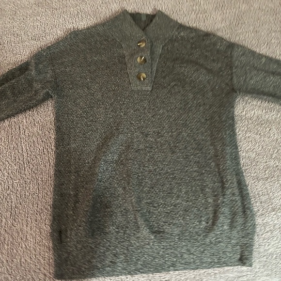 Tommy John Sweaters - Tommy John Charcoal Button-Neck women’s Lounge wear top